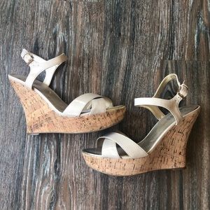 Guess nude wedges in good used condition